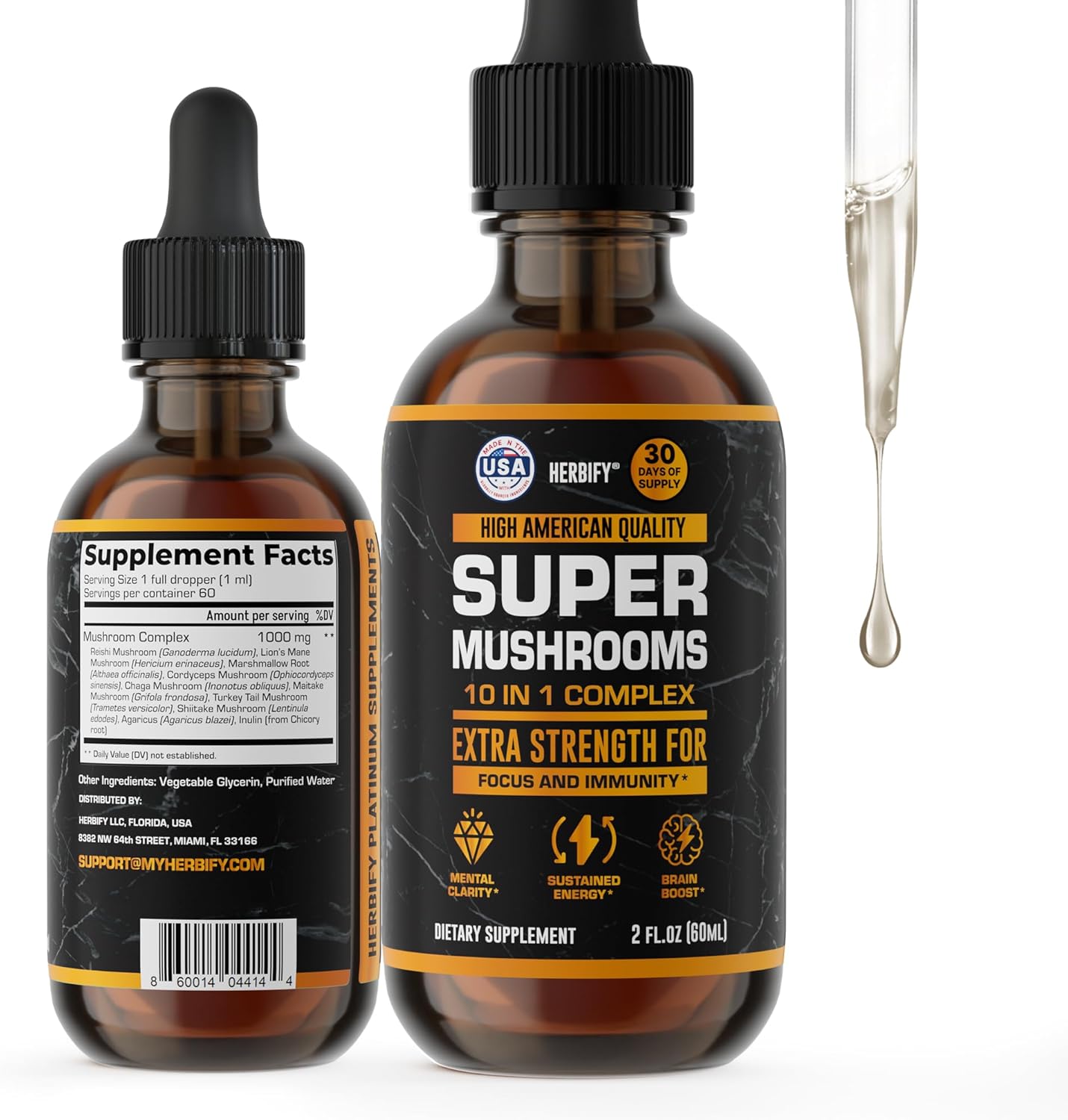 Mushroom Supplement – Lions Mane Reishi Cordyceps Chaga Turkey Tail Inulin & More Mushrooms For Immune Support, Energy – Premium Nootropic Brain Supplements For Memory And Focus – Made in USA 2 FL Oz Mushroom Supplement – Lions Mane Reishi Cordyceps Chaga Turkey Tail Inulin & More Mushrooms For Immune Support, Energy – Premium Nootropic Brain Supplements For Memory And Focus – Made in USA 2 FL Oz