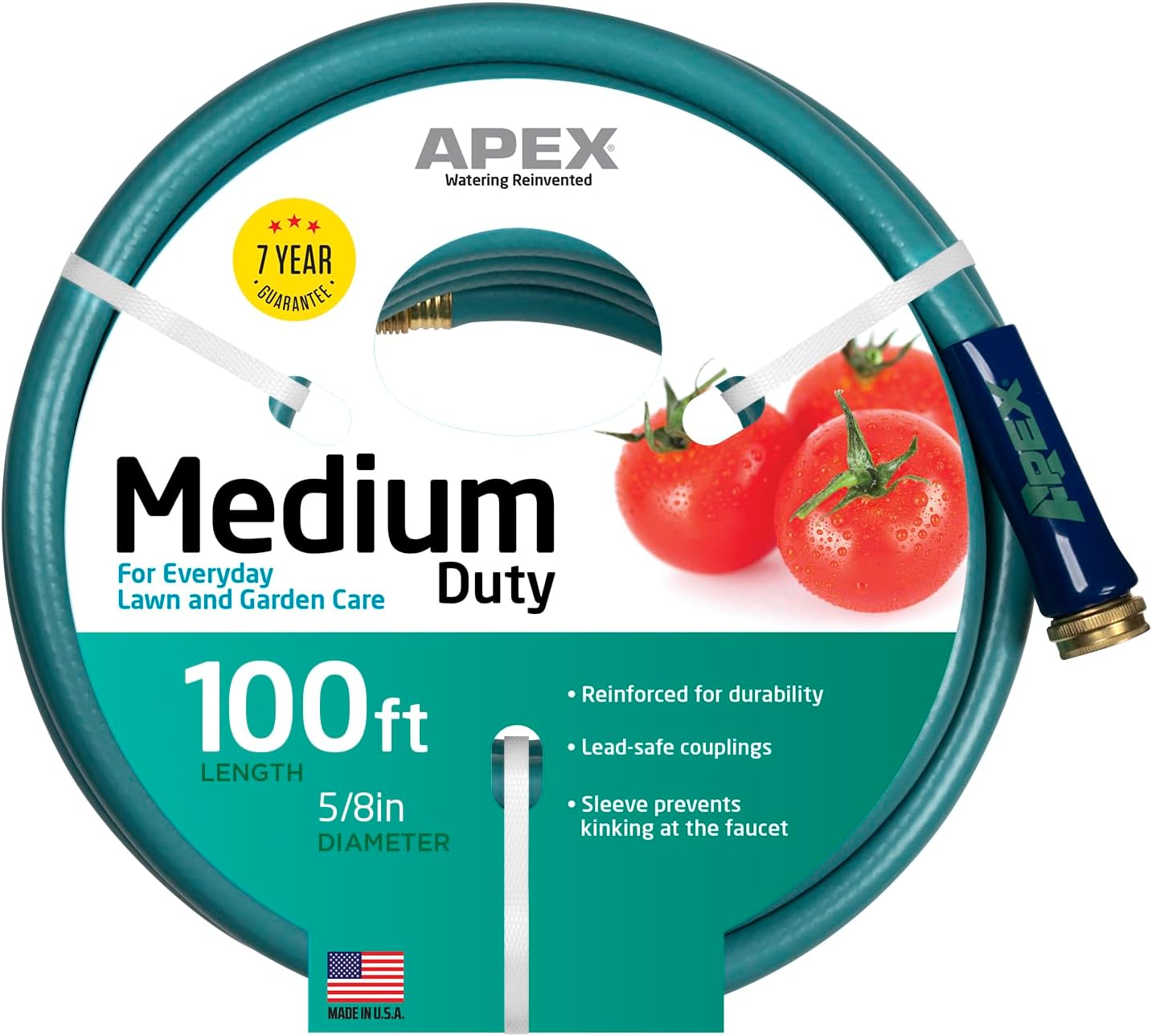 Apex, 8535-100, Medium Duty Garden Hose, 5/8-Inch by 100 Feet