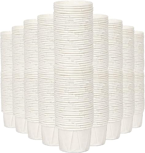 Miniatura 7 de Upper Midland Products Vasos de papel de 1 onza - Vasos de papel para catador de medicina ketchup sacramento (paquete A, paquete de 1000)