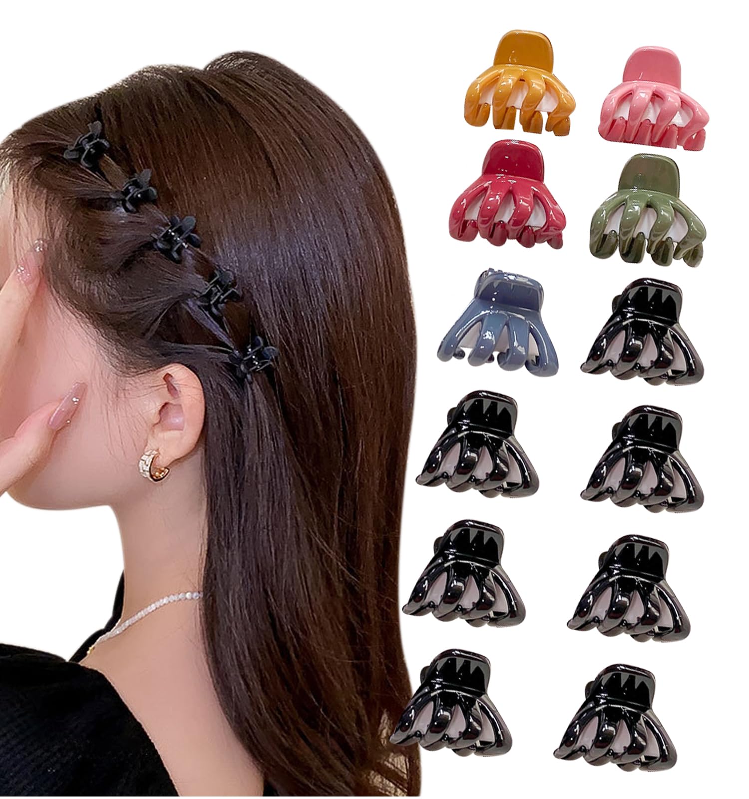 Amazon.co.jp: [Herbeluemily] ヘアクリップ ミニクリップ バンス
