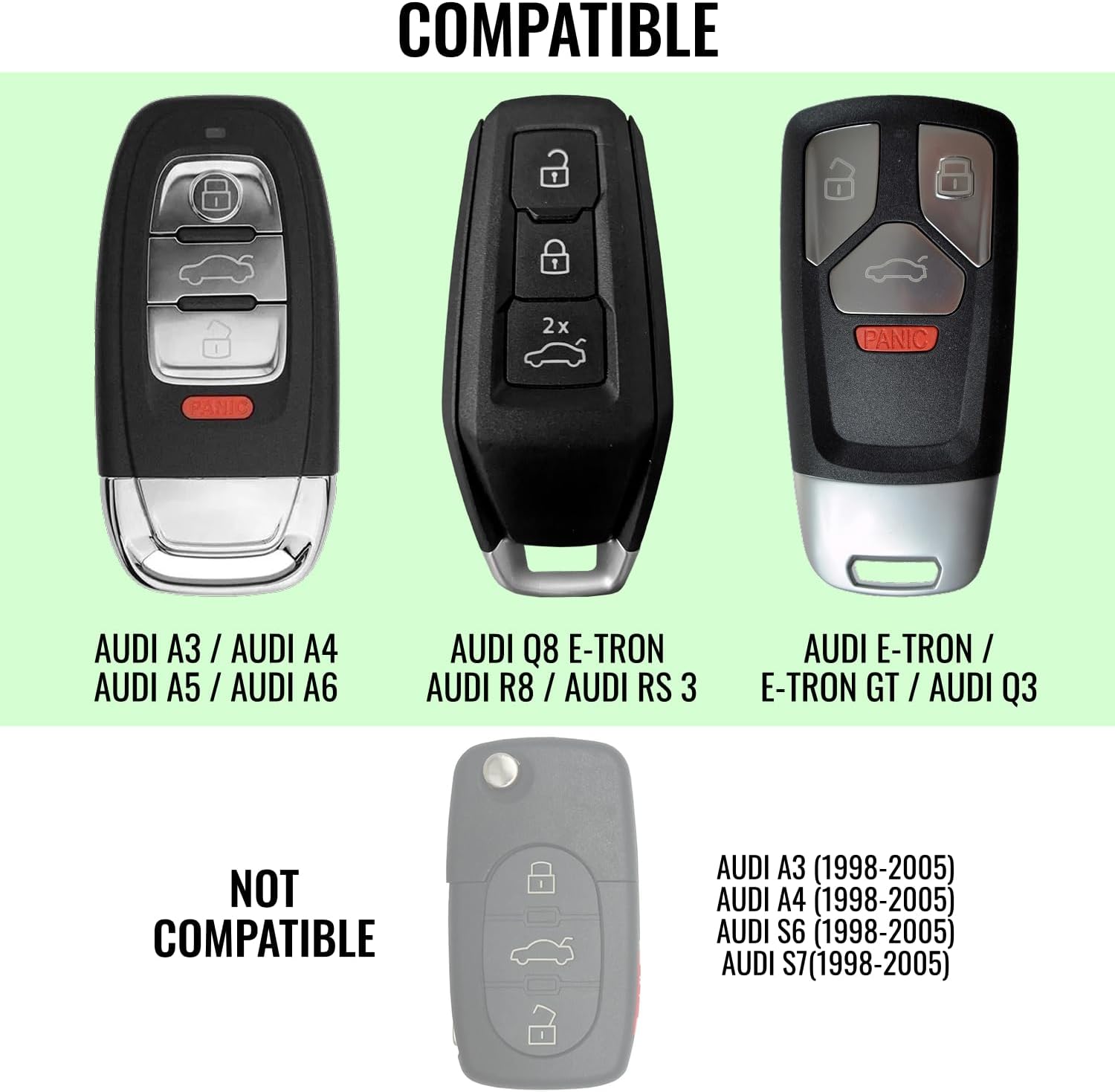 Rome Tech for Audi Q3 Key Fob Battery – CR2032 Replacement for Audi A3 A4 A5 A6 A7 A8 Q3 Q4 Q5 Q6 Q7 Q8 R8 RS Series S Series TT Allroad Sportback Quattro – Car Remote Battery, 2-Pack