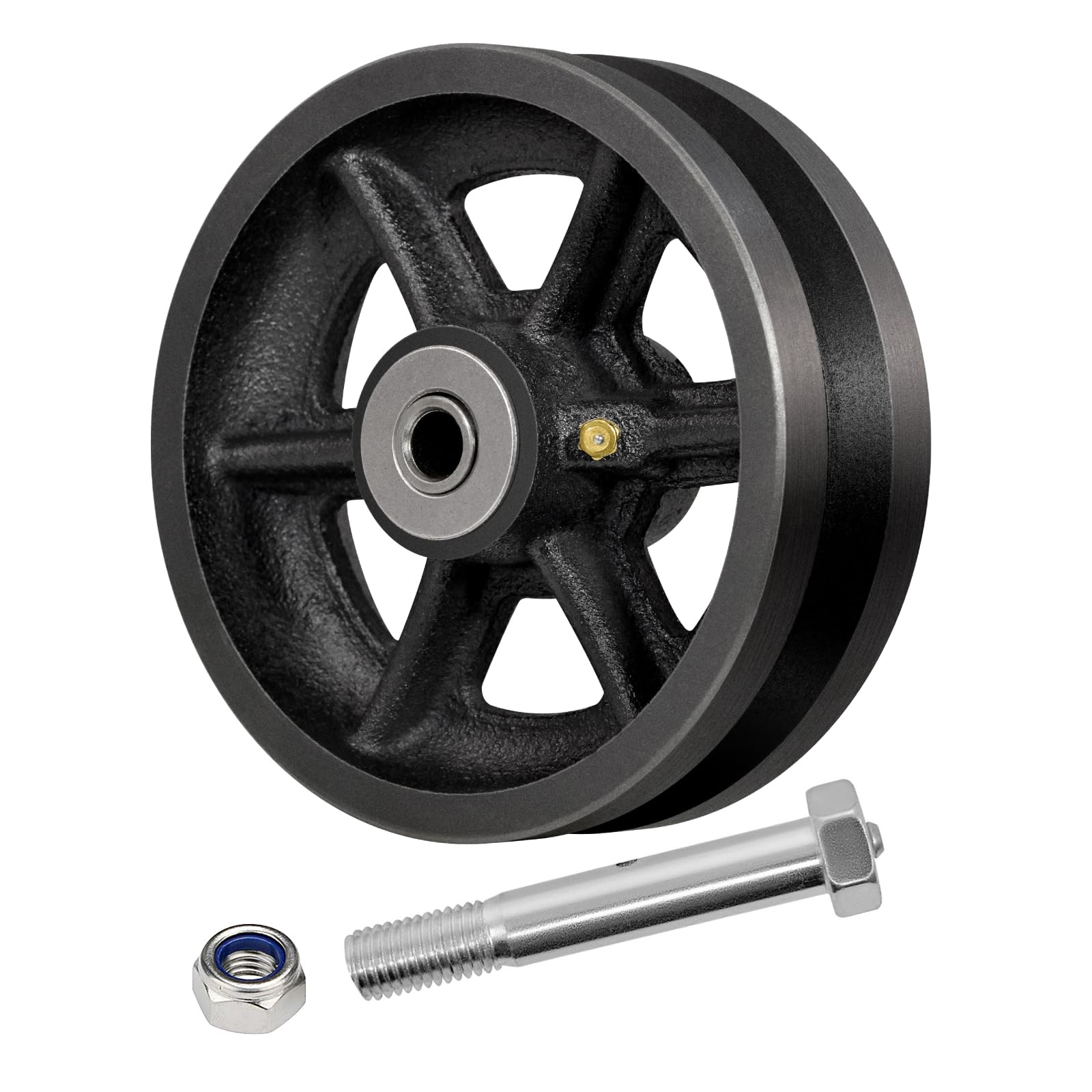 4" x 1.5" V-Groove Steel Wheel, 7/8" Wide 90° Groove Fits 1" Angle Iron Track, Heavy Duty Industrial Track Wheel with Relief Groove, High Load Capacity（2 Pack） — Amazon image 15