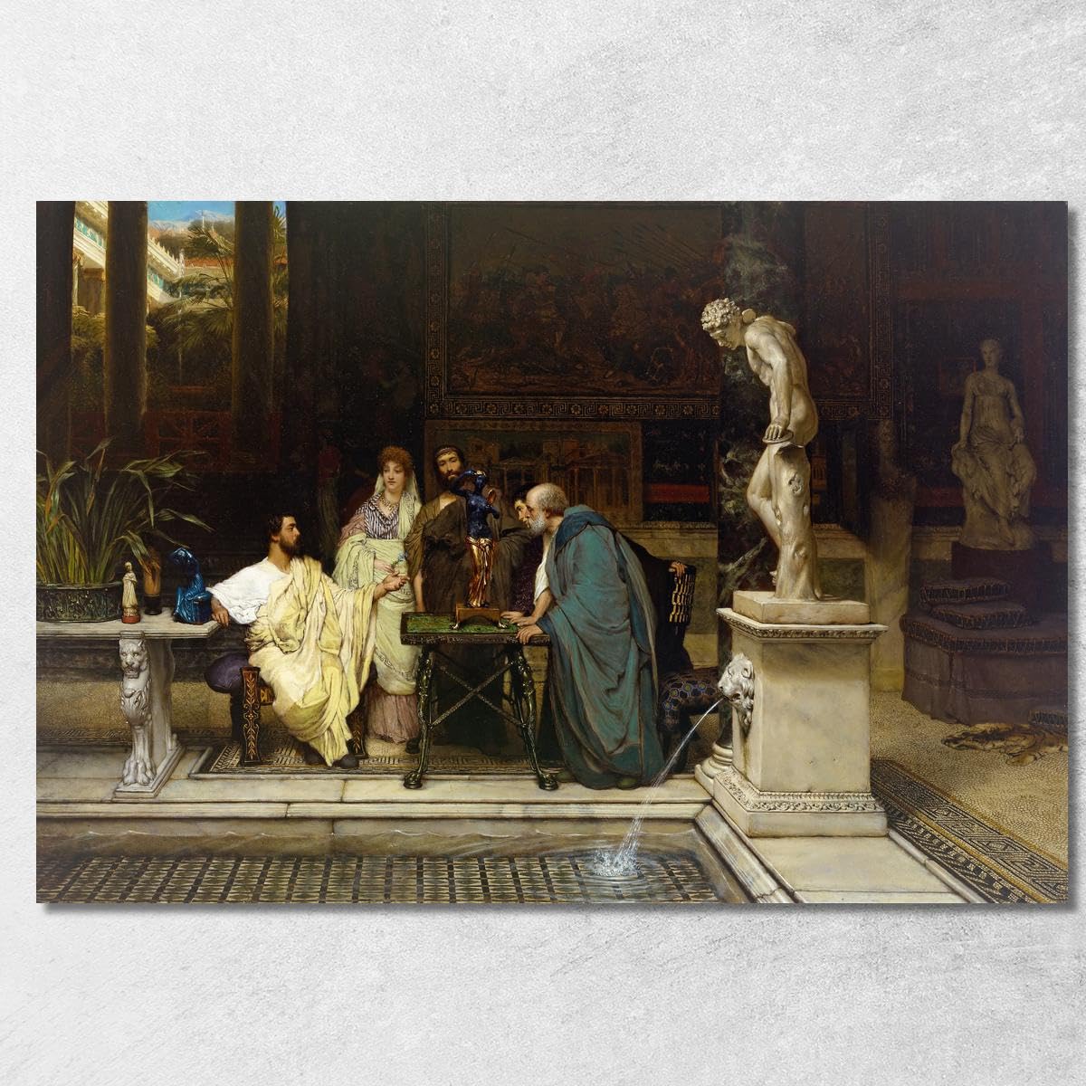 Ein Kunstliebhaber Lawrence Alma-Tadema, lat10 Kunstdruck auf Leinwand, feine Kunst, fertig zum Aufhängen, 50 x 70 cm