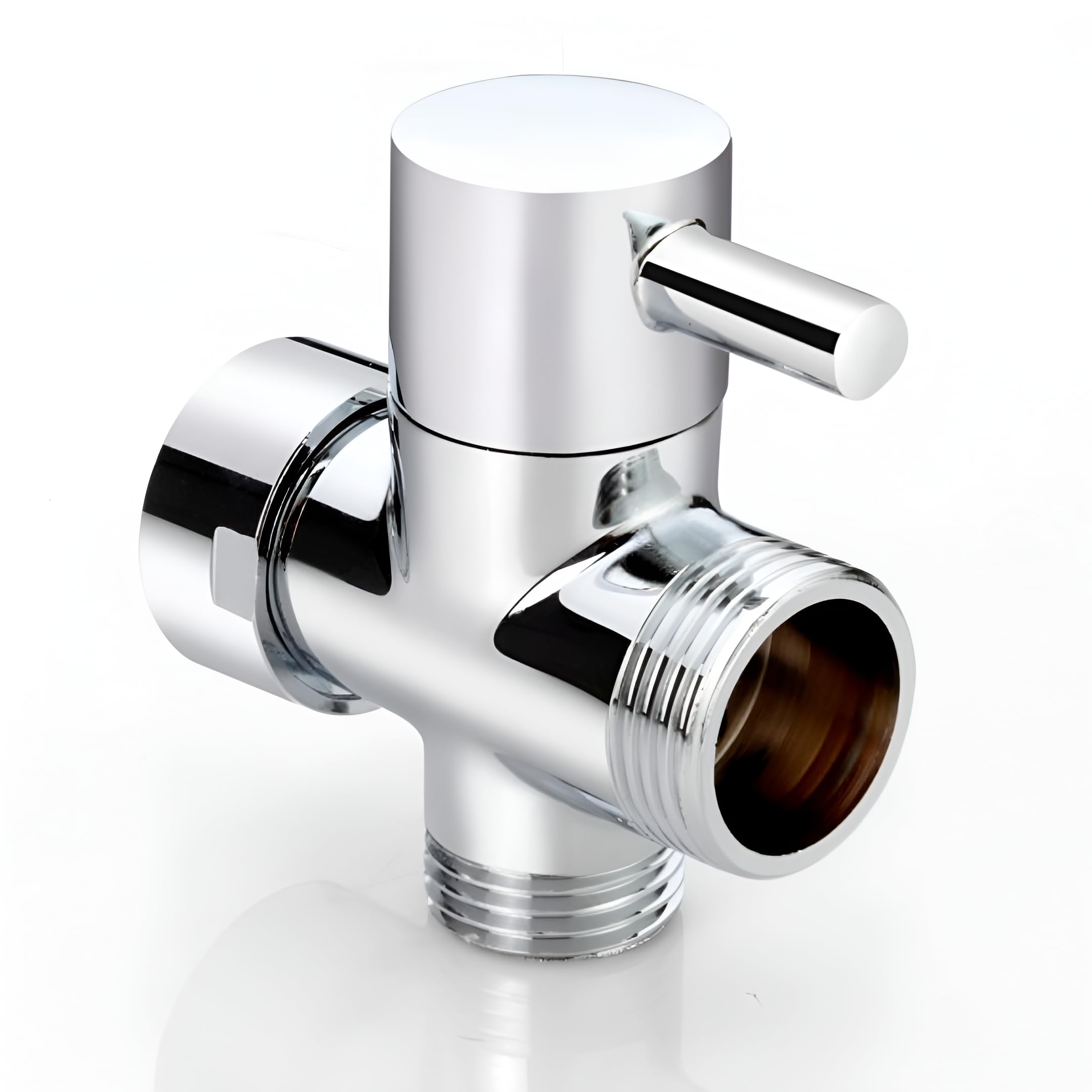 New Ware 3-in-1 Wall Mixer Adapter | Brass Angle Valve with Chrome Finish - Durable & Leak-Proof Faucet Connector for Bathrooms & Kitchens