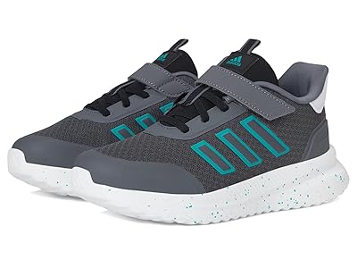 adidas Kids X_PLR Path Elastic Lace Strap Shoes (Little Kid) Kids Shoes Grey/Pure Teal/Black : 1 Little Kid M, Textile