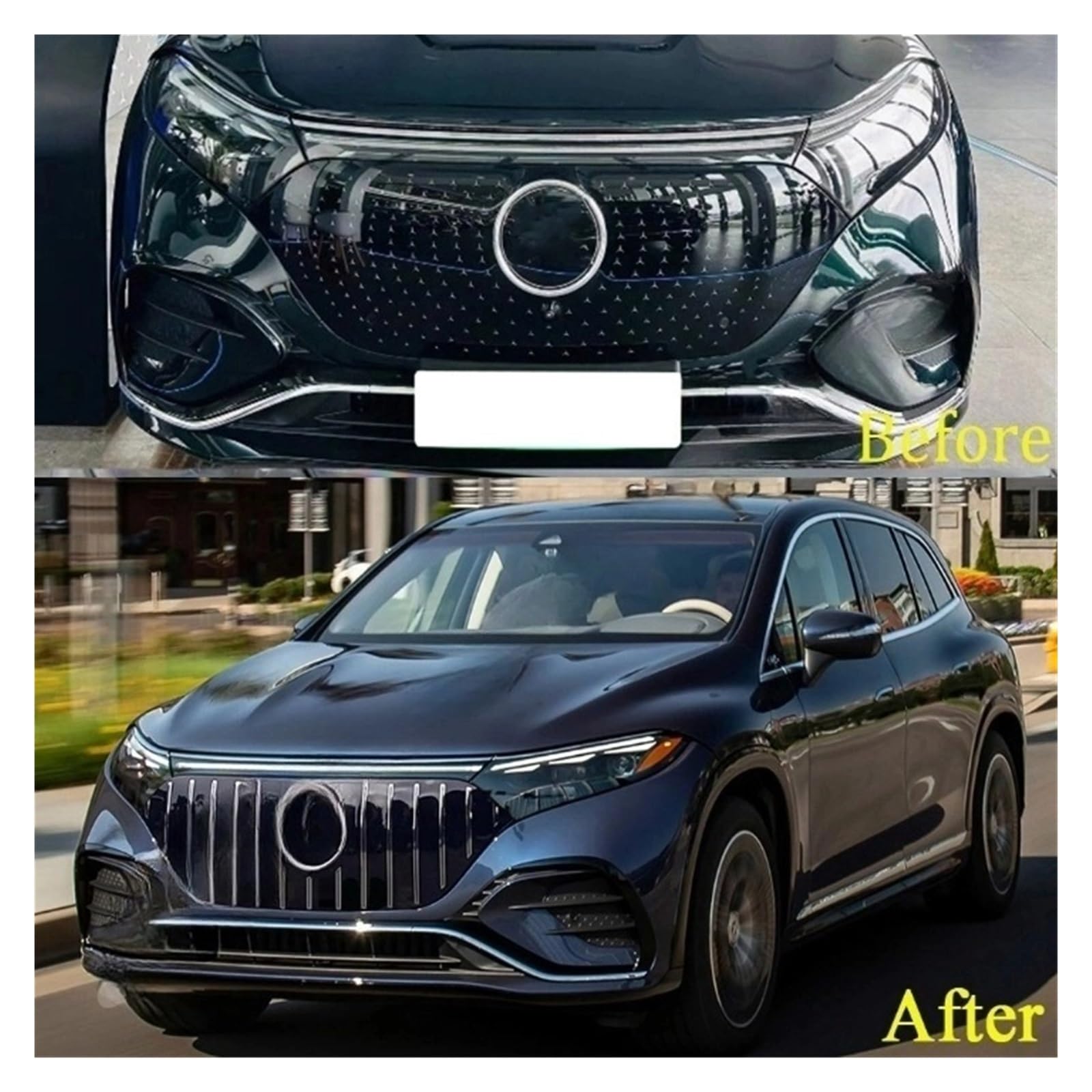 Amazon | 車フロントレーシングフェイスリフトグリルアッパーバンパー