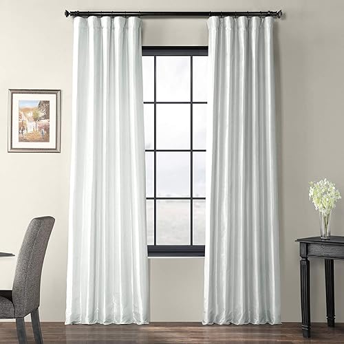 Miniatura 18 de Cortina PTCH-JTSP001-84 tafetán, seda sintética Cáscara de huevo,Azul marino,Blue Moon,Plumas grises,Rosa fucsia,Largo Verde azulado,Puerto