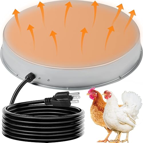 Poultry Chicken Water Heater: Chicken Water Heater Base for Winter, for Plastic/Metal Poultry Watere Under 6 Gallons, Heated Waterer for Chickens