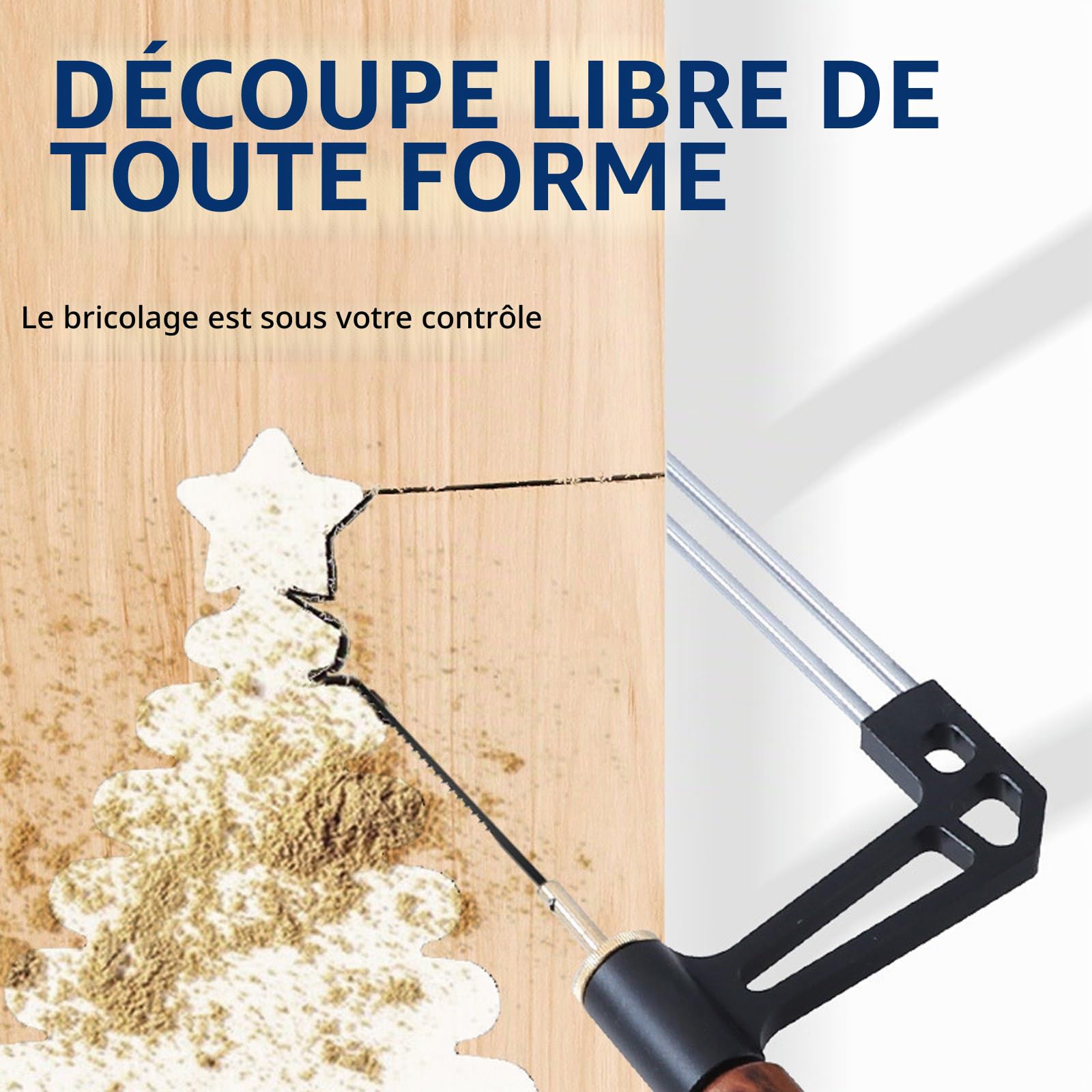 Scie à Main Professionnelle Robuste De 6 Pouces Avec Cadre à Feuilles Et 3 Lames De Rechange (15t/18t/24t), Outil Manuel De Coupe Multidirectionnel Pour Le Travail Du MéTal Et Le Bricolage