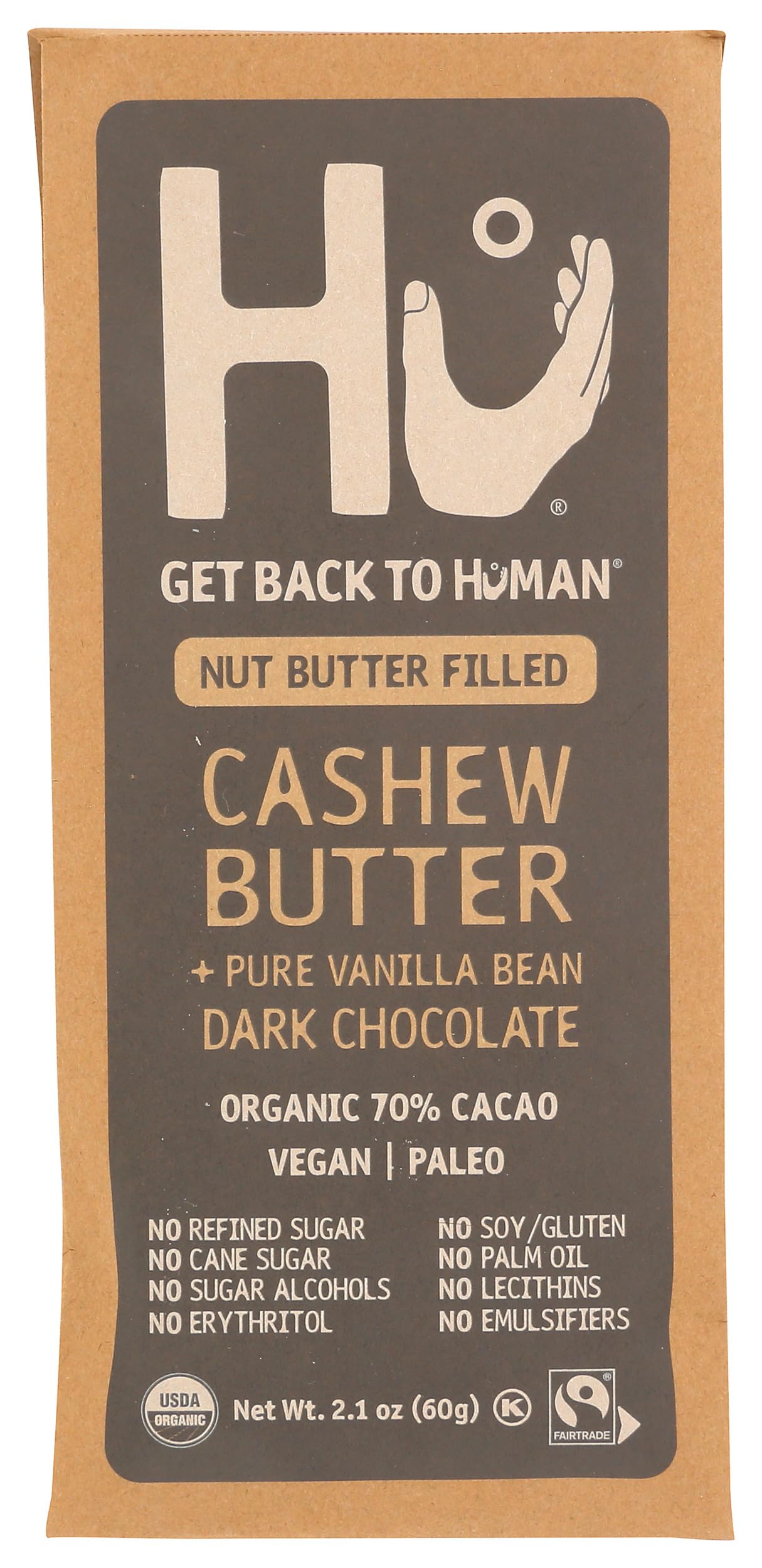 HU Kitchen Cashew Vanilla Chocolate Bar, 2.1 oz