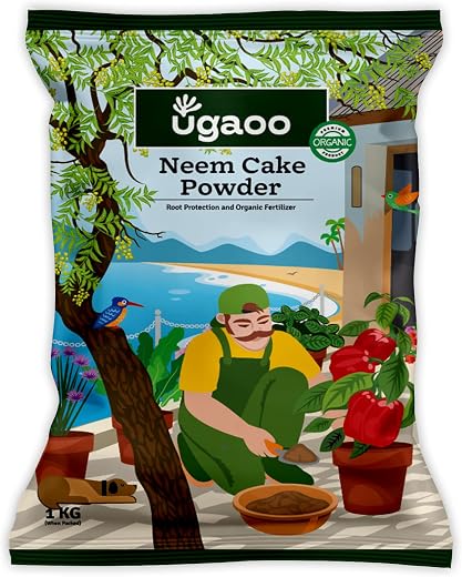 Ugaoo Neem Cake Powder for Plants 1 Kg - Organic Fertilizer &amp; Pest Repellent
