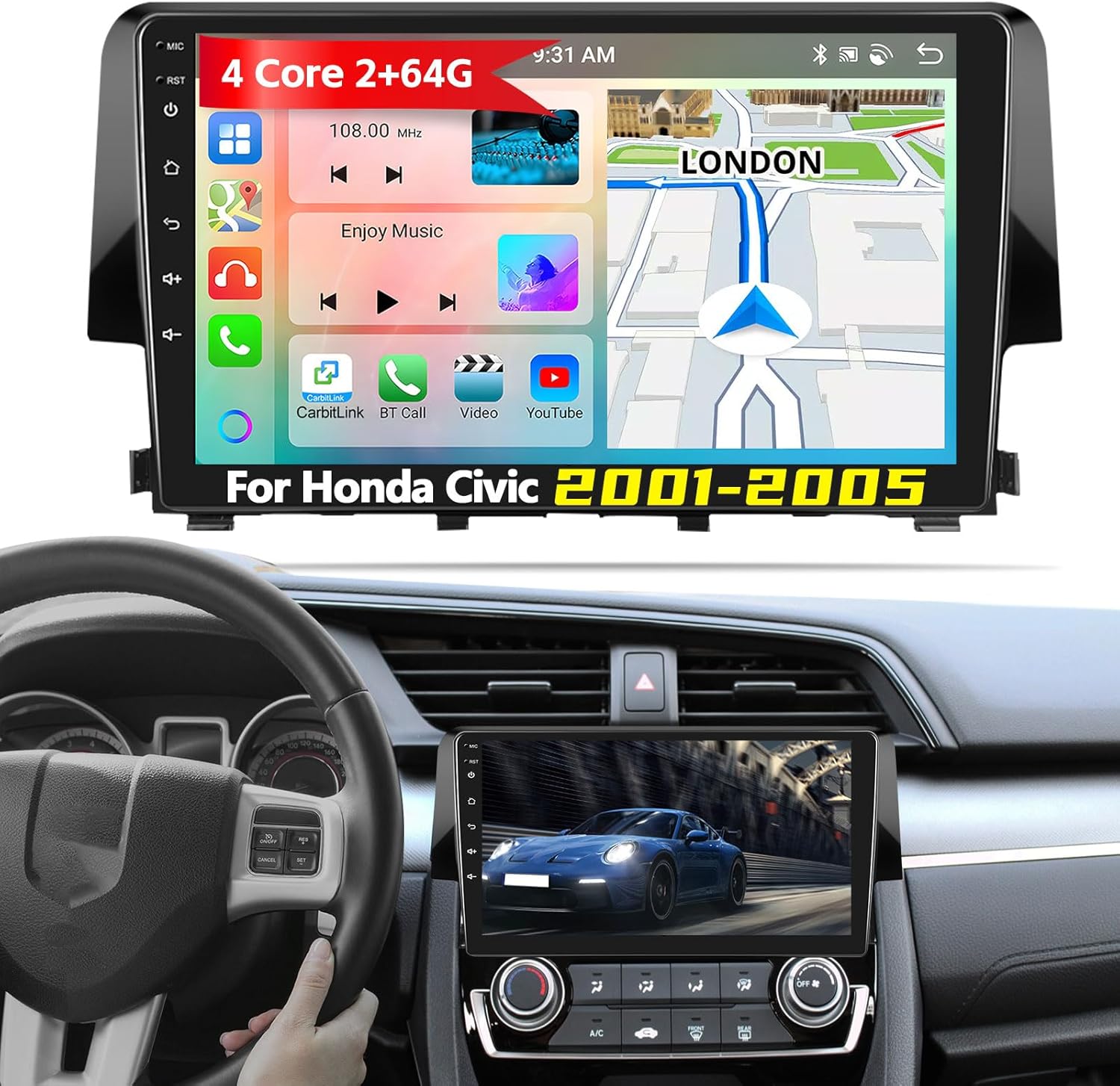 Honda Civic Apple Carplay / Android Auto 09