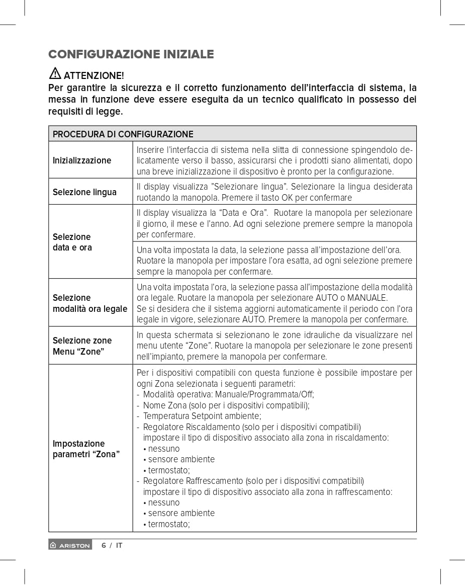 Ariston SENSYS HD 3319467 sterownik systemowy z przewodem, biały