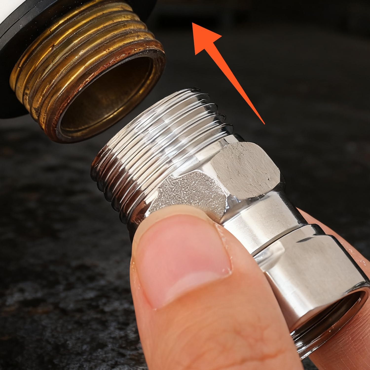 2Pcs Stainless Steel Flexible Movable Connector for Angled Valve, Bidet, Sprayer, Shower Arm (Internal Thread 20 mm, External Thread 20 mm, 3.7cm)