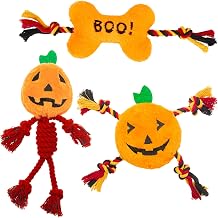 PUPTECK Halloween Dog Squeaky Chew Toys 3 Pack