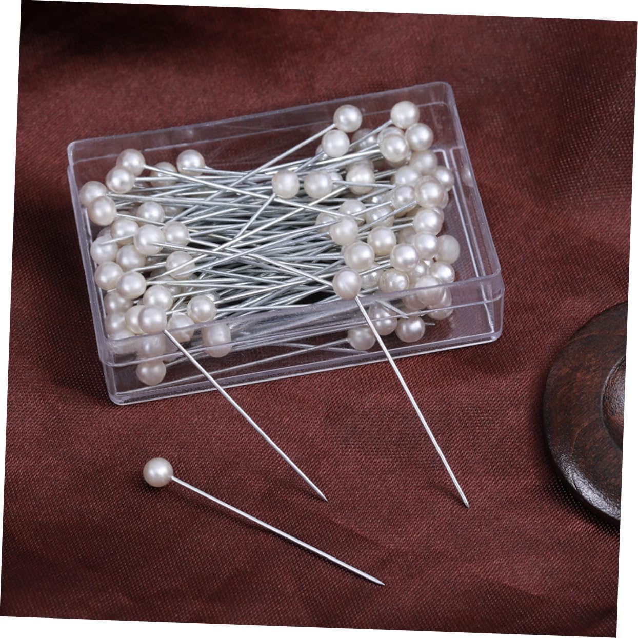 Gadpiparty 2sets 600pcs Pearl Head Pins for Quilting and Crafts Decorative Straight Pins for Wedding Bouquets Flower Arrangements DIY Sewing Projects and Creative Art Design 600pcs*2