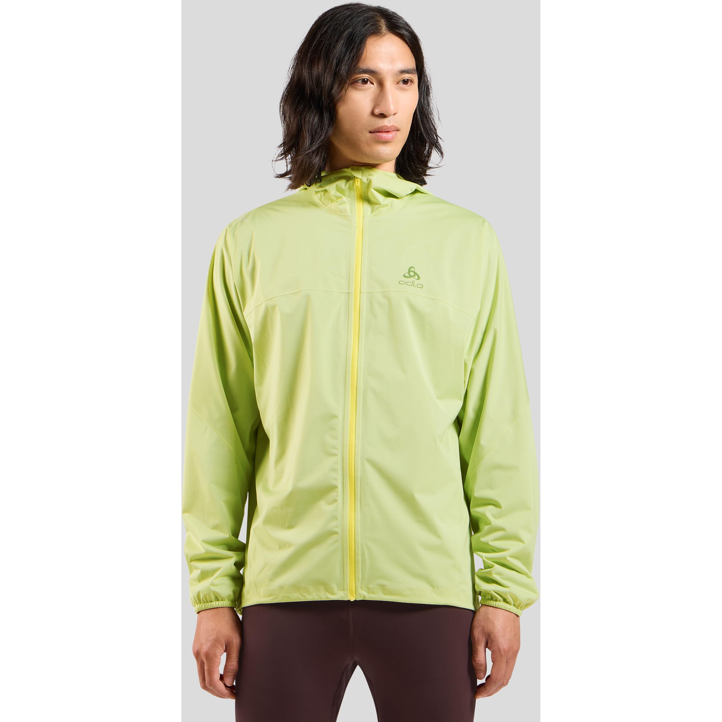 Odlo Herren Zeroweight Waterproof Jacket Laufbekleidung Laufjacke Shadow Lime - Limette L