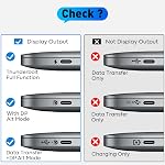 UANTIN USB C à HDMI câble 10Ft | 4K Haute vitesse USB 3.1 Type C HDMI 2.0 Cord [Thunderbolt 3/4 Compatible] avec MacBook Pro/Air, Galaxy S8 à S23, iPhone 15/Pro/Plus/Max, iPad Pro, iMac, Surface USBC à HDMI Cord [Thunderbolt 3/4/5 Compatible] avec