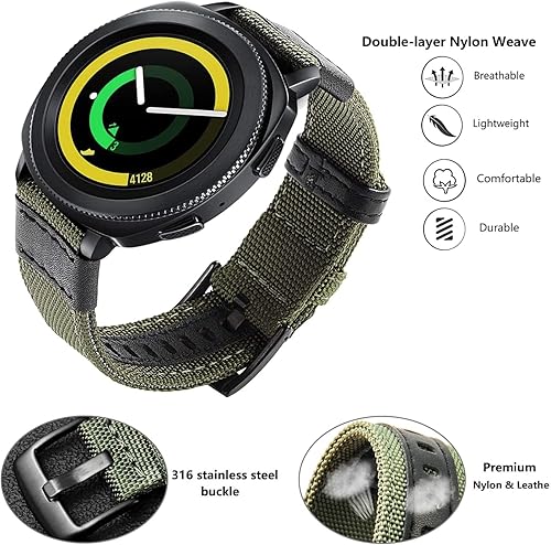 Miniatura 3 de Correas de reloj de nailon de liberación rápida, correa deportiva de tela de lona, correa deportiva de 20220.945 in, estilo militar para hombres y