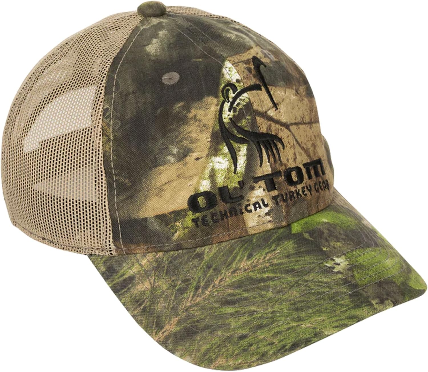Ol’Tom Mesh Back Camo Cap - Lightweight Trucker Hats for Men with Adjustable Velcro Strap - Mens Hunting Gear