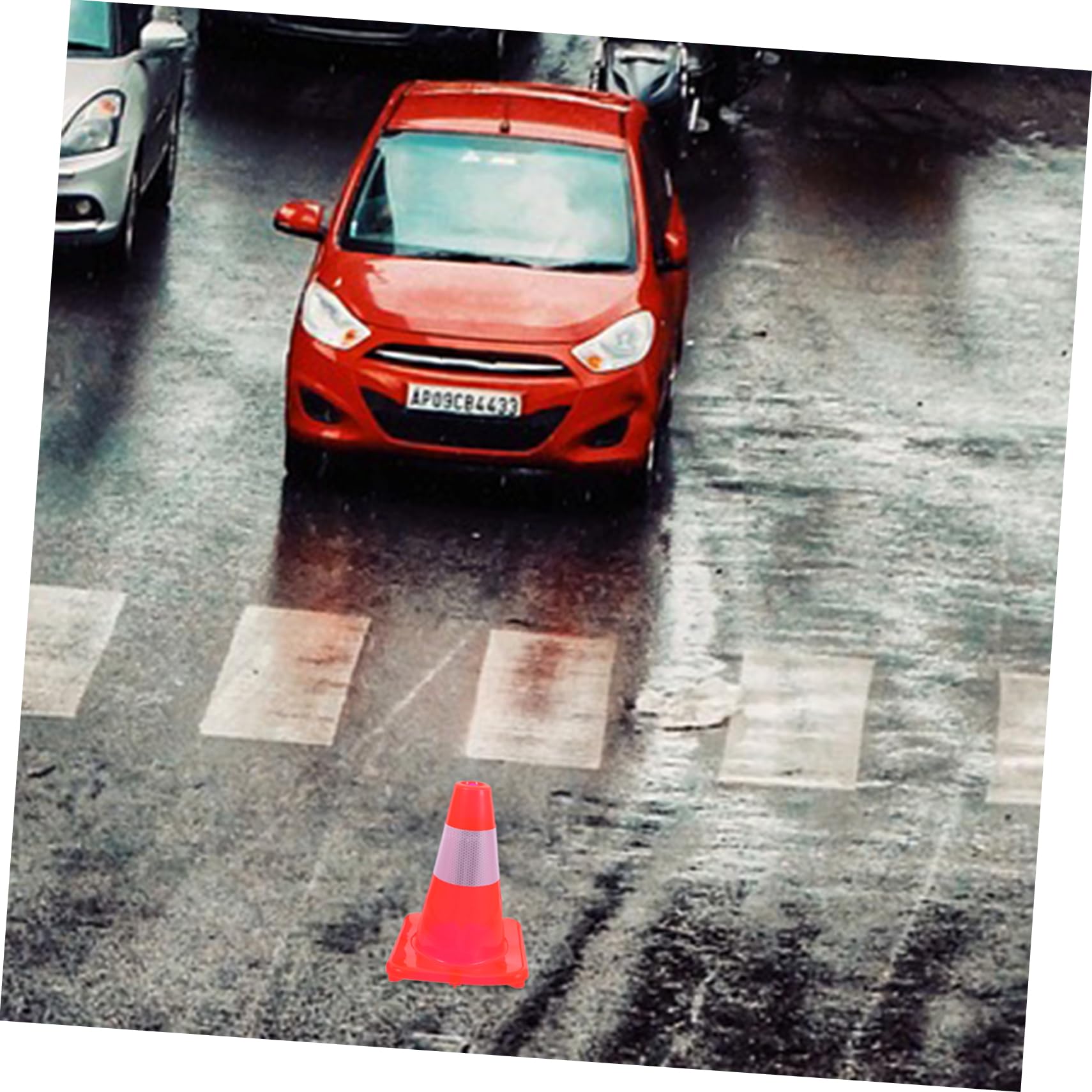 Cabilock Cono de Tráfico Banda Reflectante Conos de Plástico Señalización Vial Seguridad en Obras