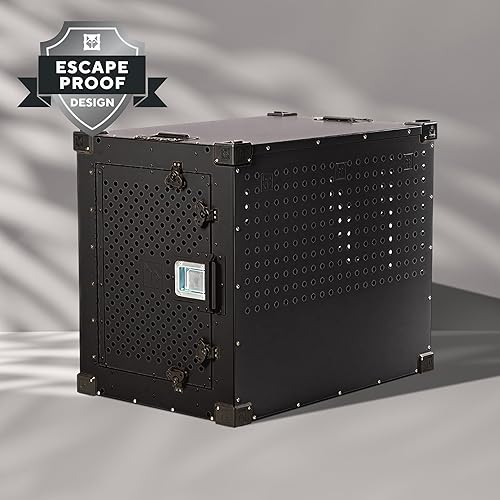 Miniatura 2 de Jaula indestructible de impacto para perros medianos, resistente a prueba de escapes, con aluminio recubierto de polvo, ideal para artistas