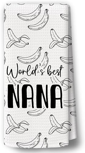 Regalos de plátano para decoración de toallas de cocina, divertidos regalos para la abuela de parte de nietos, paños de cocina de mano, regalo retro