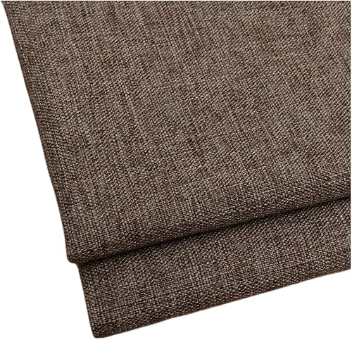 Miniatura 1 de TinaKim Tela de tapicería de silla, material de lino sintético, para cortina de sofá, 100% poliéster (2 yardas, marrón)