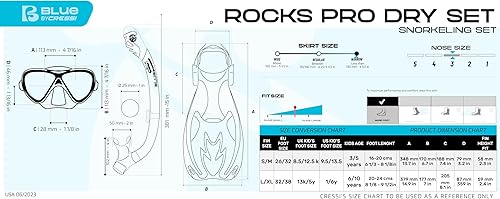 Miniatura 7 de Cressi Kit de esnórquel junior para jóvenes de 3 a 10 años - máscara + esnórquel seco + aletas ajustables + bolsa de red - Equipo ligero y colorido