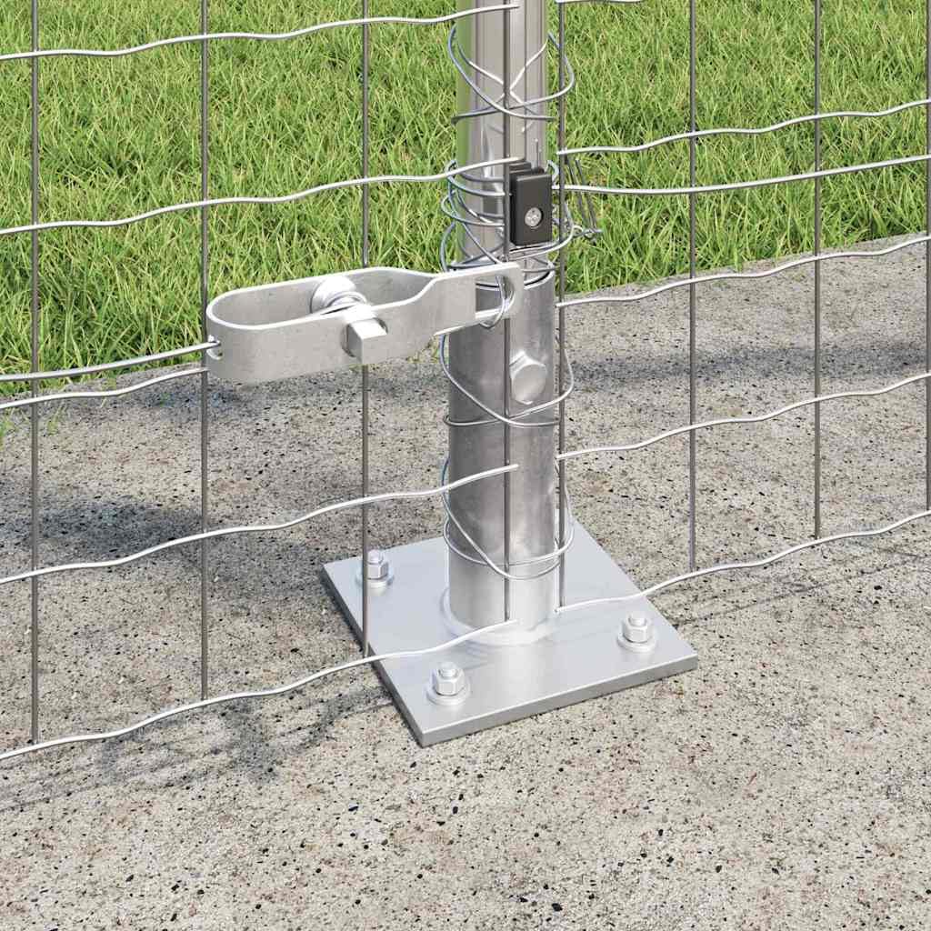 Postes de valla para hormigón, acero recubierto de polvo plateado, 26 unidades, para jardín, terraza, parcela y patio, resistente a la intemperie, al óxido y a la corrosión, 170 cm, exterior
