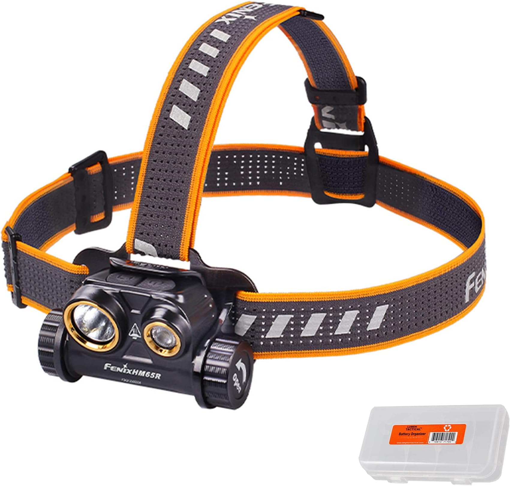 HM65R Headlamp, 1400 Lumen USB-C Rechargeable Spot and Flood Dual Beam with Organizer