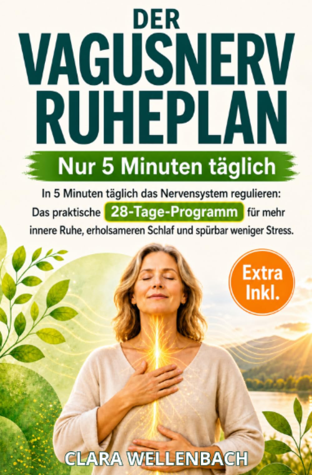 Der Vagusnerv Ruheplan: In 5 Minuten täglich das Nervensystem regulieren: Das praktische 28-Tage-Programm für mehr innere Ruhe, erholsameren Schlaf und spürbar weniger Stress.
