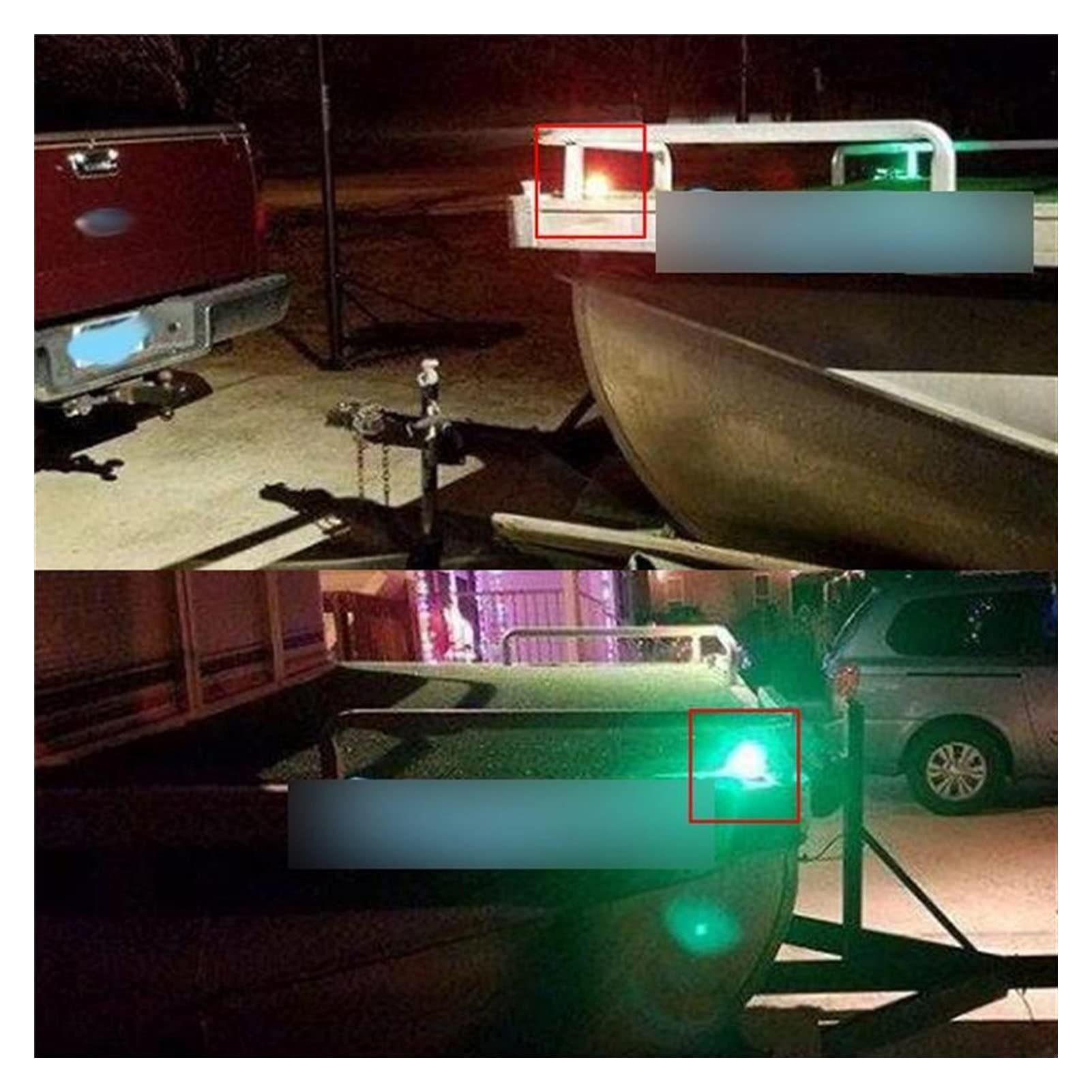 2 pz. GUIDATO Barca marina del monte rossa + verde RV LED. Luci di navigazione laterali 12V natura bianco 5050" Accessori in acciaio inossidabile Per la navigazione e la pesca