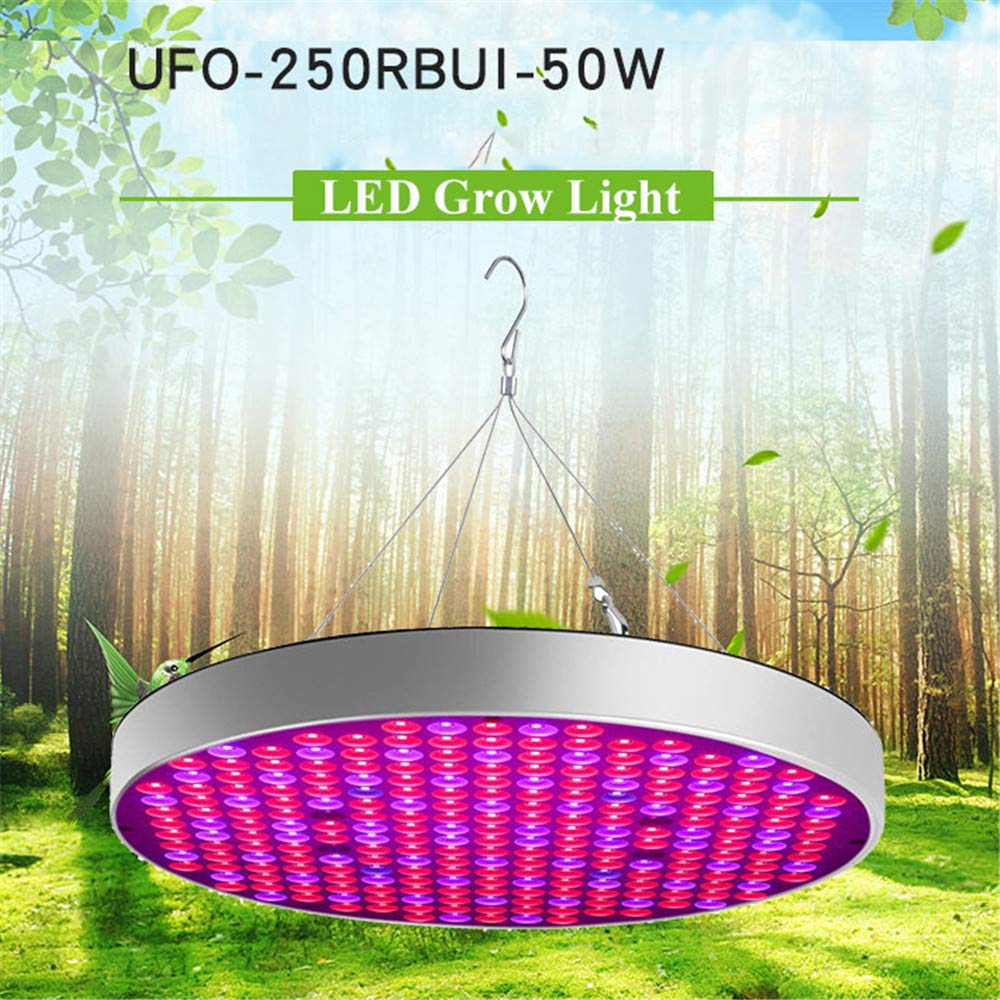 LED Plant Grow Light, lámpara de Planta de Interior de Espectro Completo UFO50W para el Sistema hidropónico de Plantas Vegs Luz de Piso para Plantas de Doble Chip de Interior,USPlug