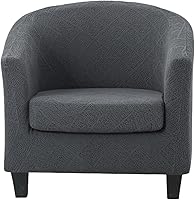 Vista 34 de CRFATOP Fundas para silla de club de 2 piezas, fundas para sillón de bañera, fundas de sillón con estampado suave y redondo para silla de sofá