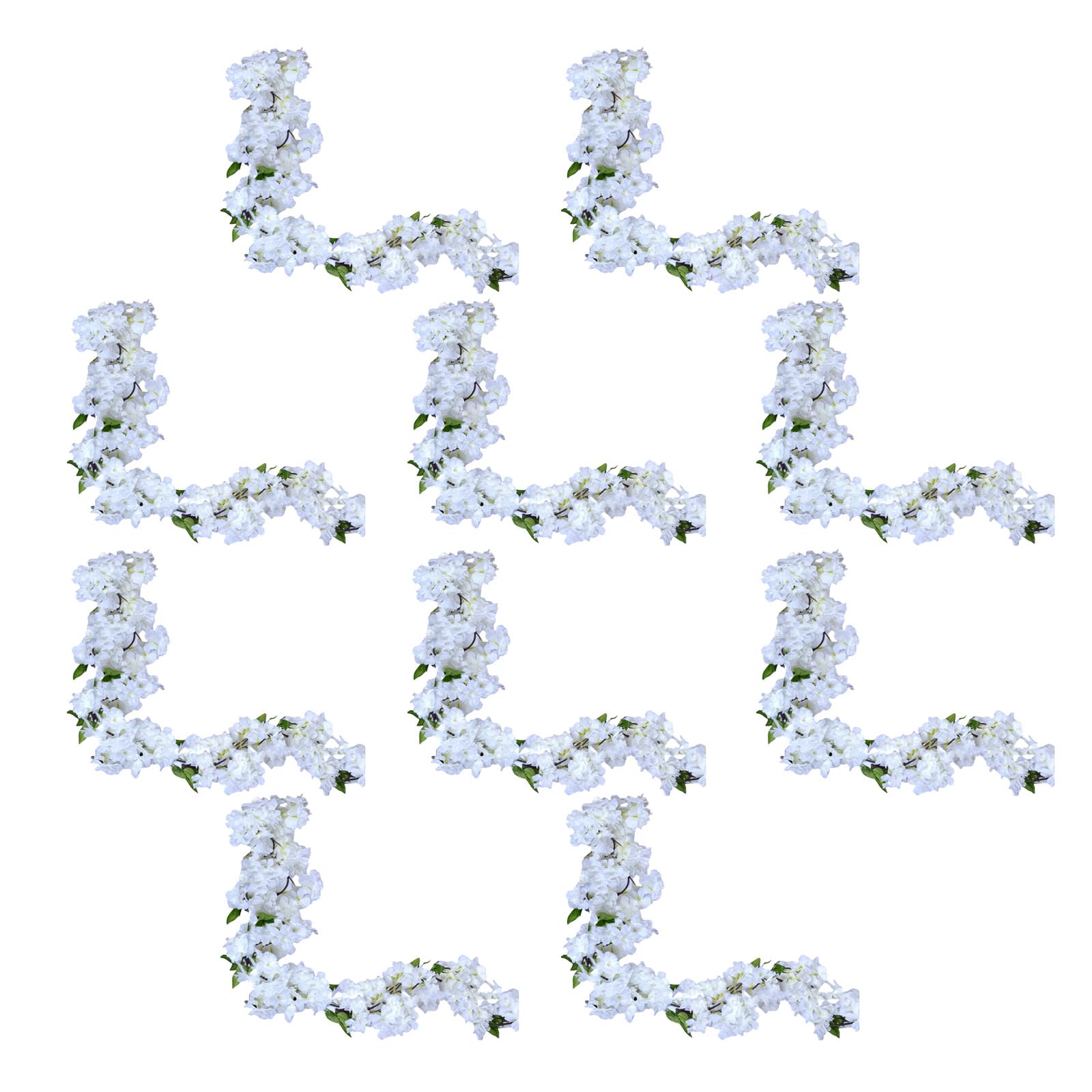 Kalttoy 10Pcs 180cm Artificial Cherries Blossom Branch Flower Rattans for Elegant Decorations Artificial Sakuras Garlands Flower Rattans