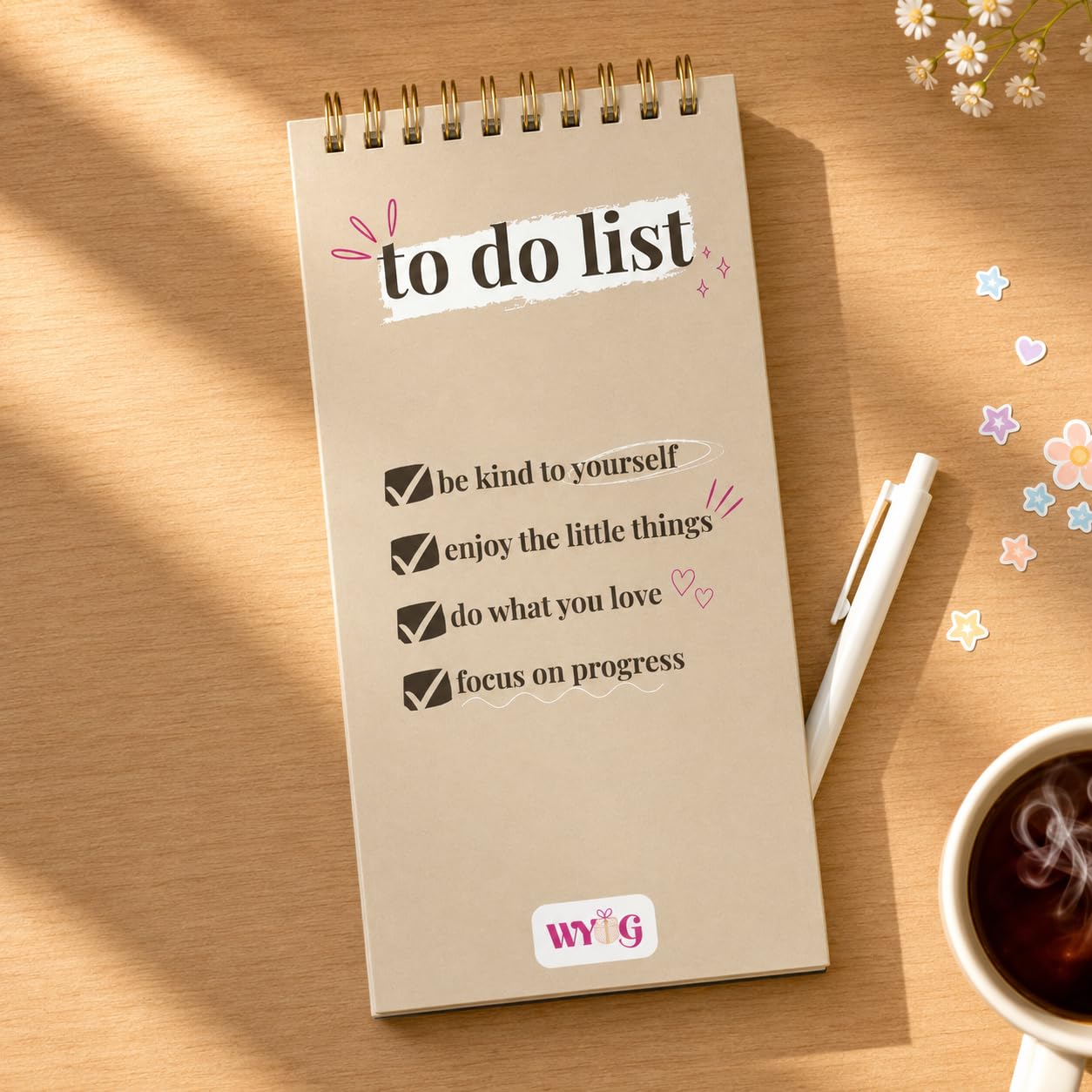 Easy to Carry To-Do List, Quotes diary, Planner, Check list With 144 Printed Sheets Matte Finished Cover (Brown)-image-22