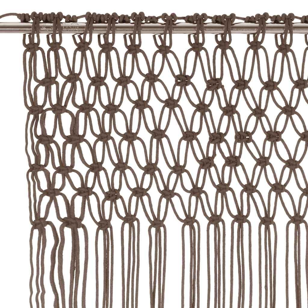 Rideau en macramé taupe 140 x 240 cm