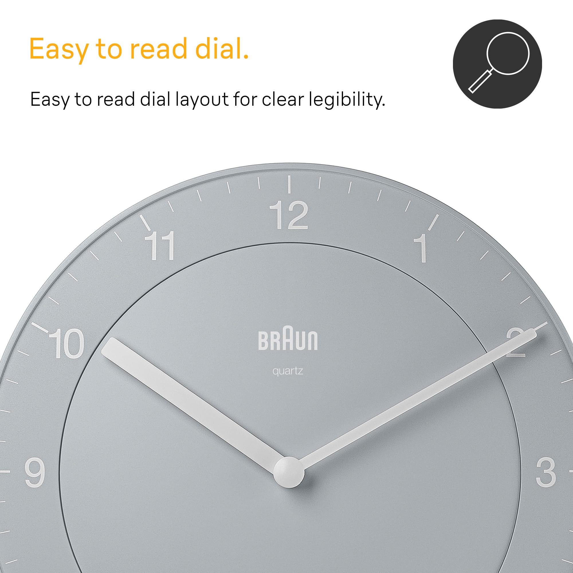 M*o様 未使用 BRAUN ブラウン Wall Clock BC06G グレー Amazon.com: Braun Classic Analogue Wall Clock with Quiet Quartz