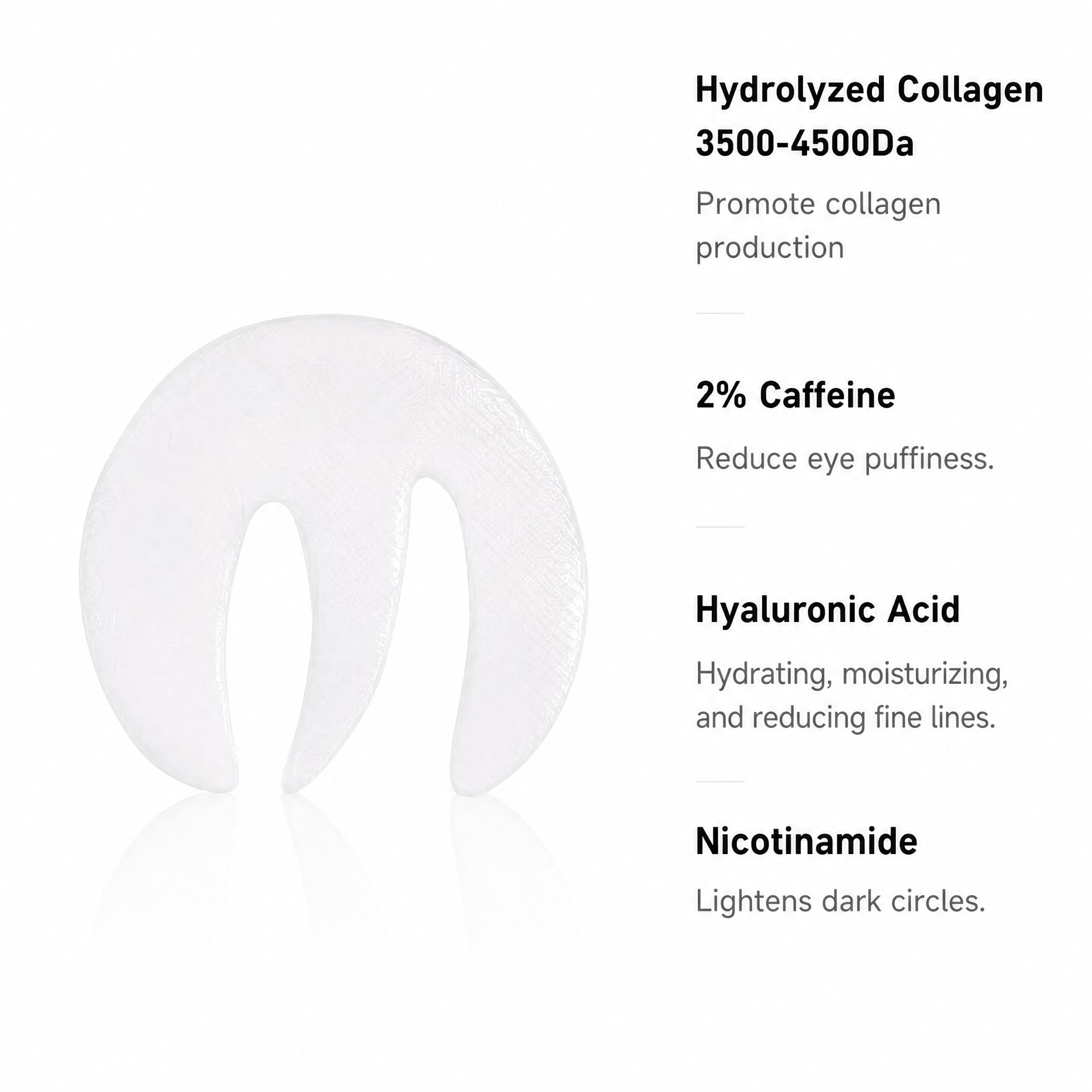Novoy Bio-Collagen Real Deep, Nachtpflaster mit Retinol, 6-in-1 für Augenringe, Taschen und Falten, 2 % Koffein + Hyaluronsäure + Niacinamid, koreanische Maske P