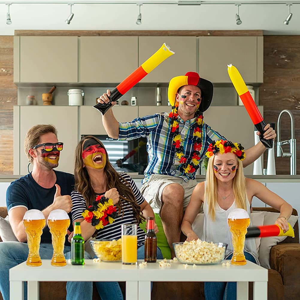 2022 World Cup szklanka do piwa-kreatywna piłka nożna Hercules kufle do piwa spersonalizowane-kryształowe szklanki do pucharu świata, domowe artykuły do ​​piwa Party Bar (600ML)