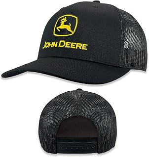 John Deere Men's Black with Construction Logo Embro Cap/Hat - LP86108
