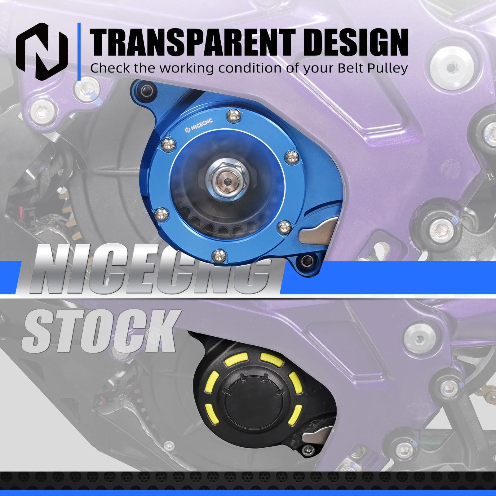 NICECNC Bremsscheibenschutz Vorne - Lila Aluminium Für Surron Light Bee & Segway X160/X260