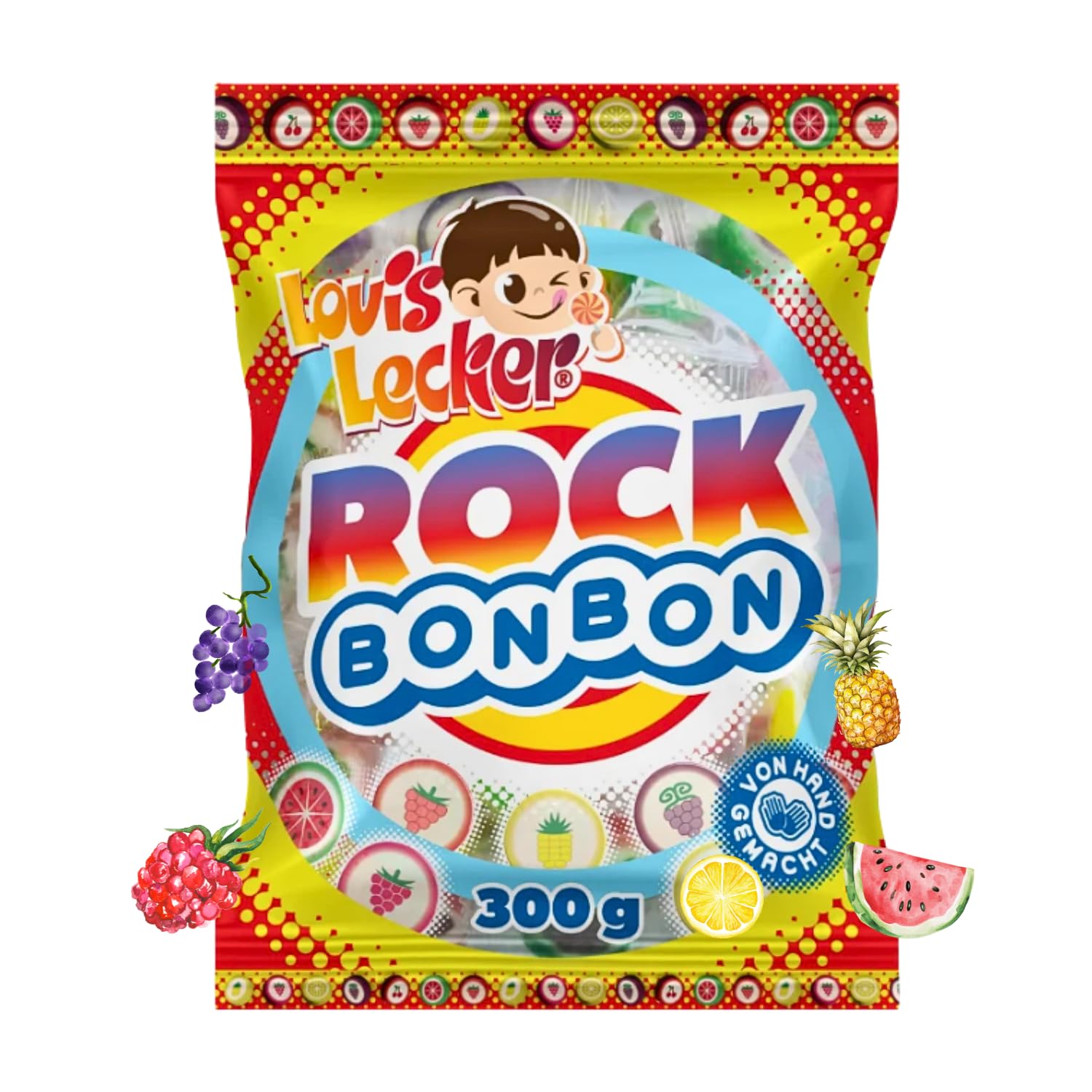 LOUIS LECKER Rocks Bonbons 20 x 300g Handgemachte Hartkaramellen