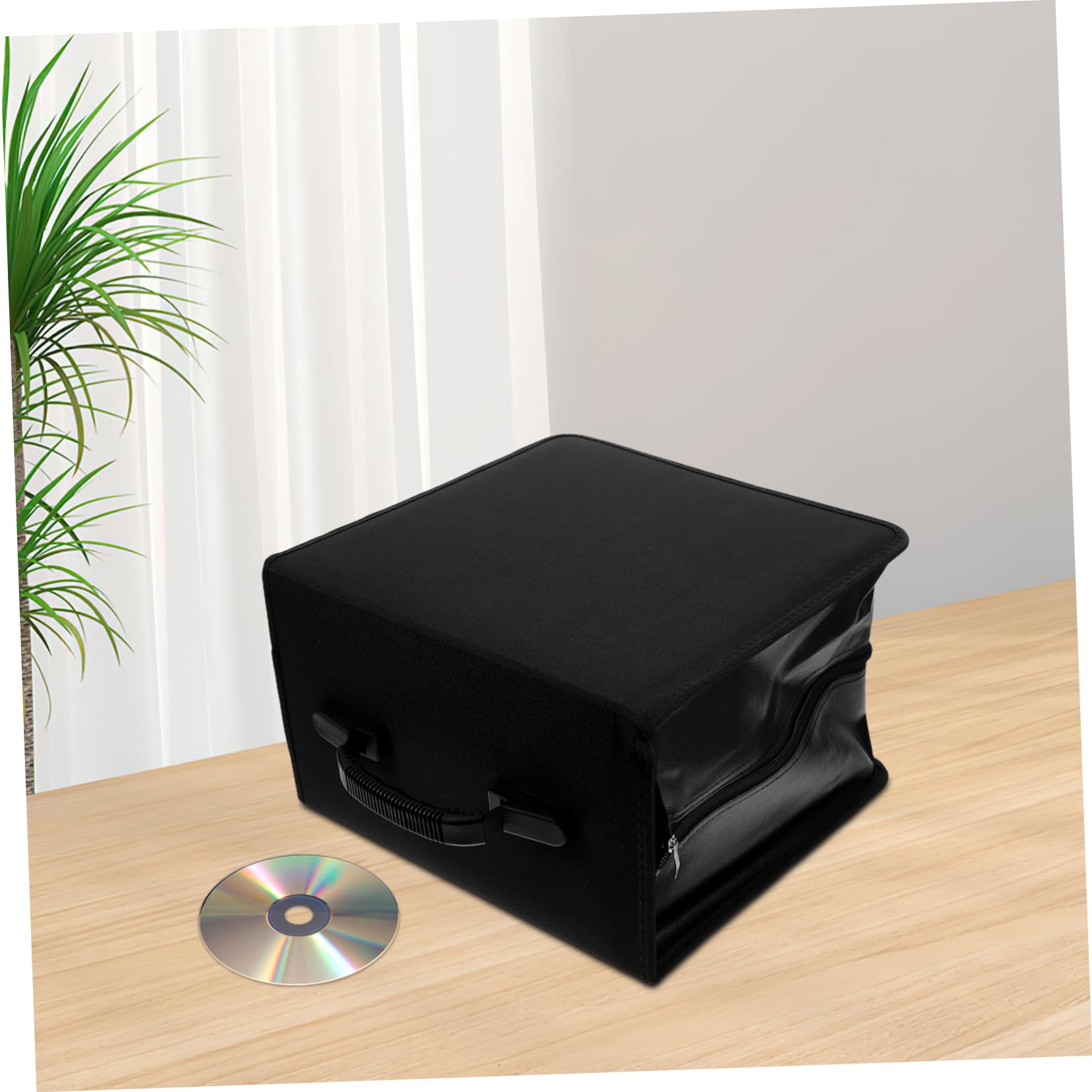 Porta CD e Dvd in Pu con Maniglia Custodia per Auto e Casa Organizer con capacità di Dischi Protezione da Graffi per Film e Musica