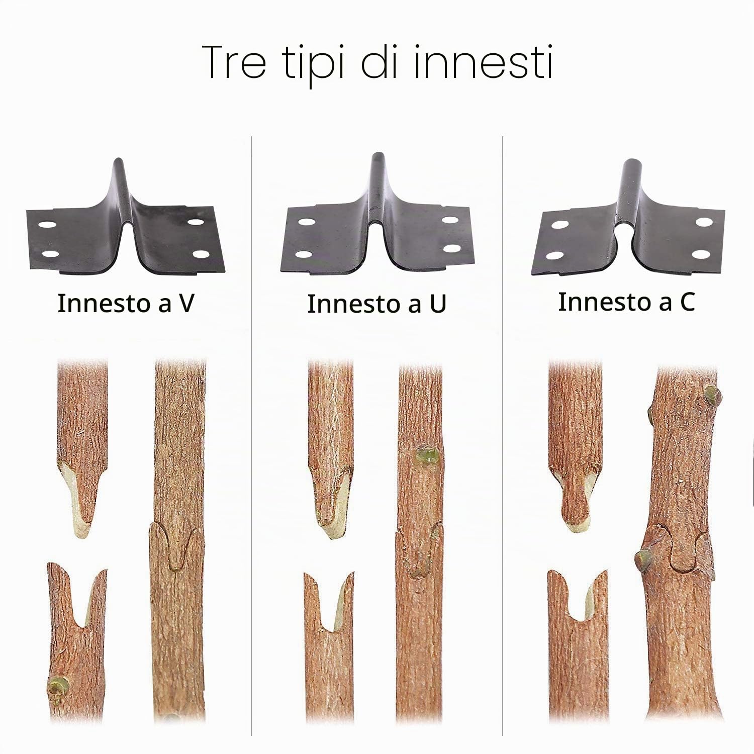 Yolando Forbici da Innesto Kit, 2 in 1 Professionale Giardino Innesto Kit per Efficiente Potatura e Innesto per Alberi da Frutto/Ramo, con Nastri per Innesto, Coltello da Innesto e Lame di Ricambio