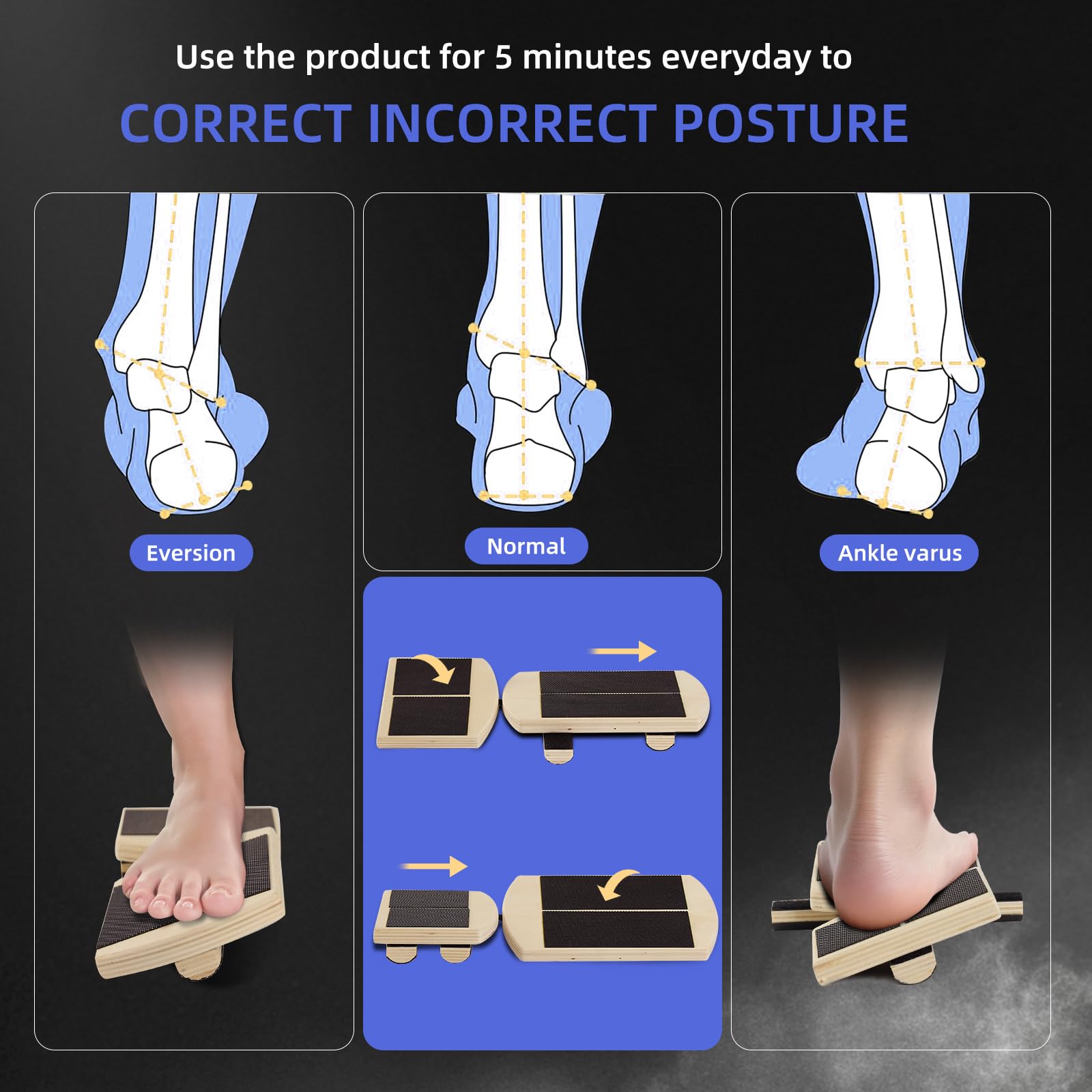Planche D’Équilibre Cheville En Bois – Renforcement Pieds, Stabilité, Rééducation Fasciite Plantaire