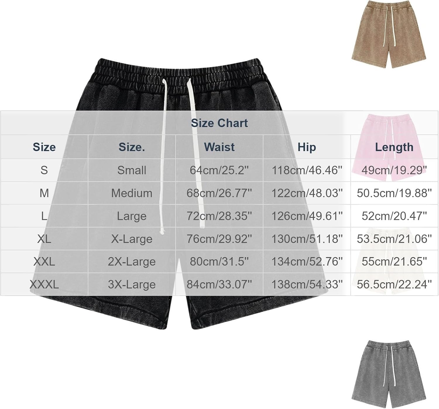 Womens Bermuda Shorts Lightweight Drawstring High Waist Casual 7 Inch Inseam Summer Cotton Shorts with Pockets