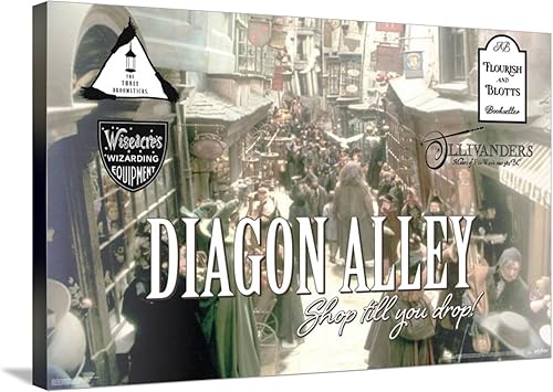 Trends International The Wizarding World Harry Potter - Diagon Alley Shops Canvas Wall Poster Trends International The Wizarding World Harry Potter - Diagon Alley Shops Canvas Wall Poster
