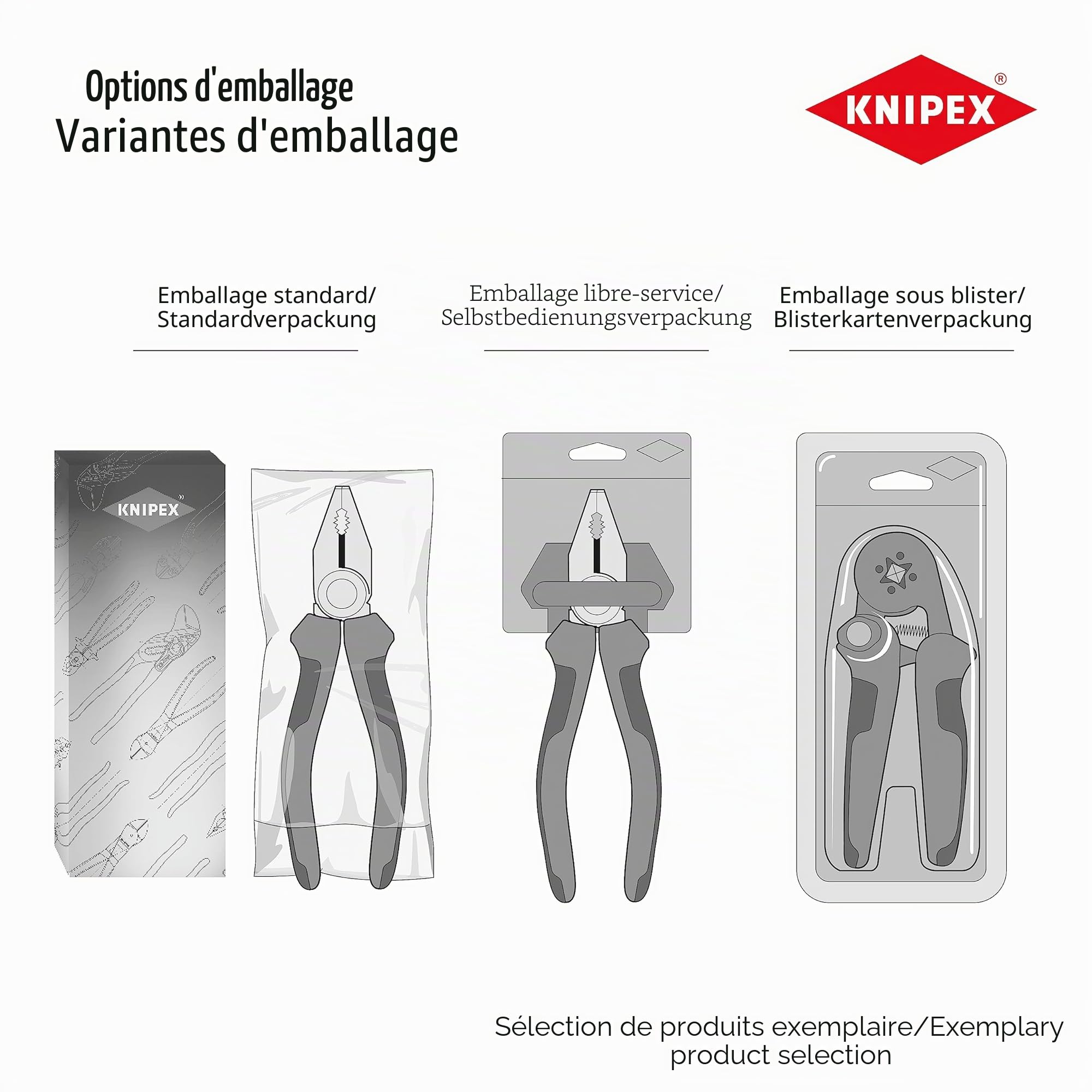 Knipex Pince coupante de devant pour l'électronique avec poignées multimatières 115 mm, 64 12 115